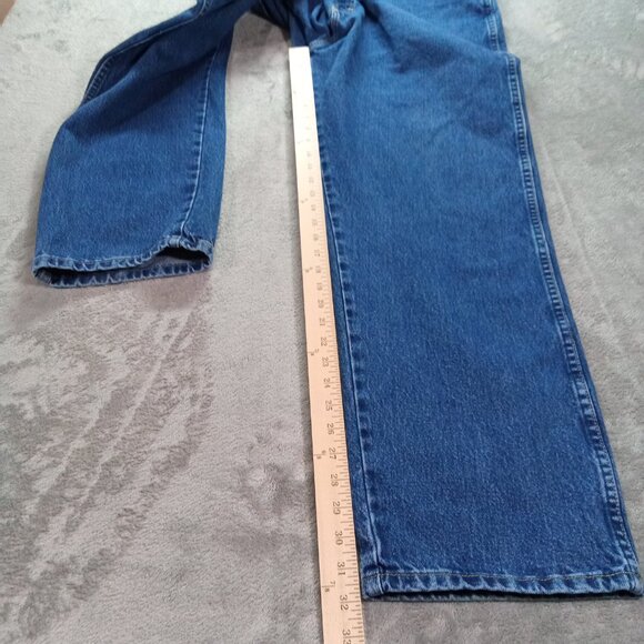 Wrangler Jeans Men 40x32 George Straight Cowboy Cut Relaxed Blue Denim Tapered - Picture 8 of 12